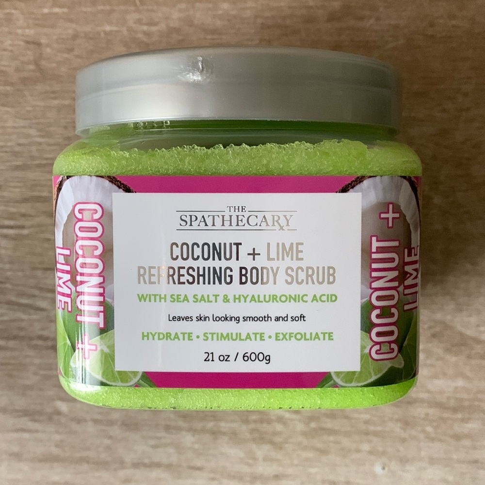 Coconut Lime Body Scrub w/sea salt and hyaluronic acid